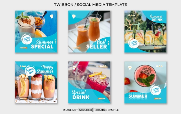 summer day social media instagram template