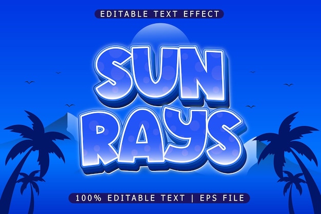 Summer Days Editable Text Effect 3 Dimension Emboss Modern Style