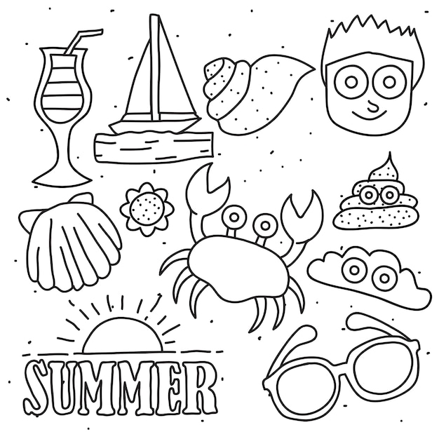 Summer doodle collection