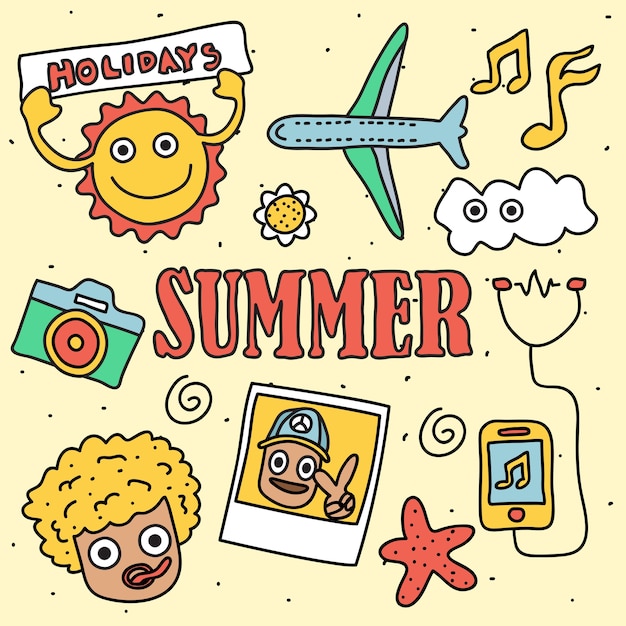 Summer doodle collection