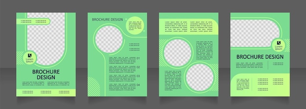 Summer eco camp for junior children blank brochure design