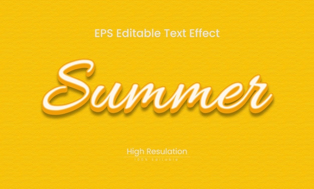 Summer Editable 3d text  effect