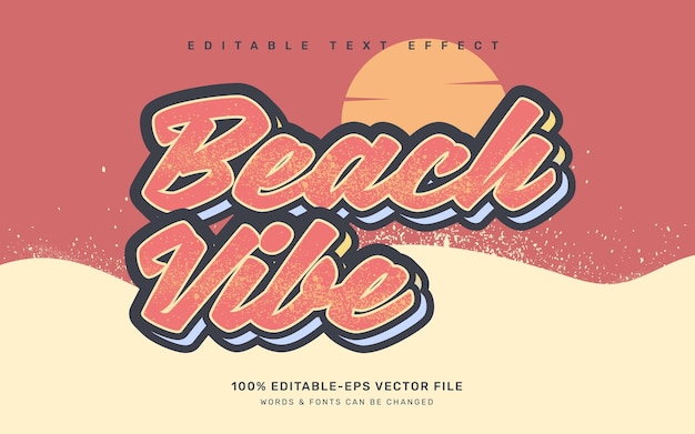 Summer editable text effect template