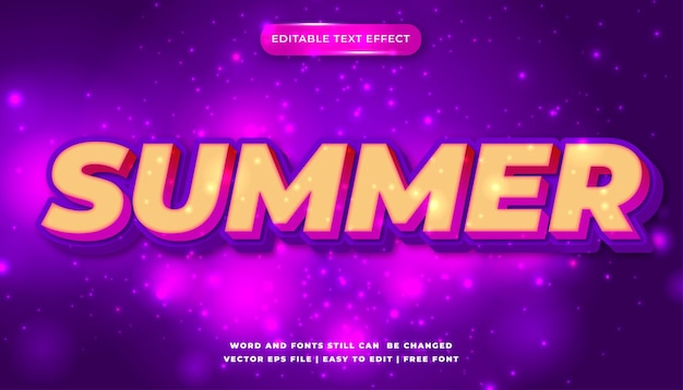 Summer editable text effect