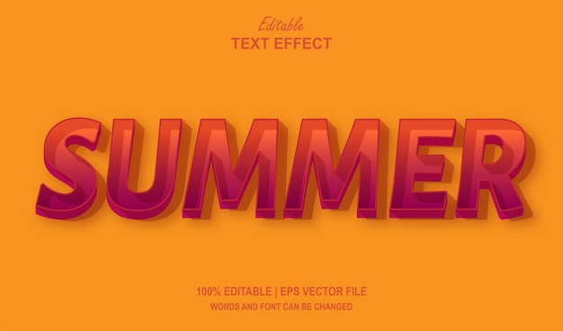 Summer Editable Text Effect