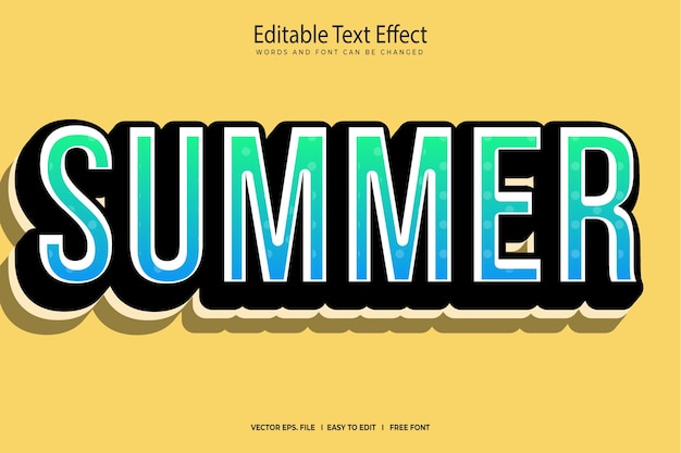 Summer editable Text Effect