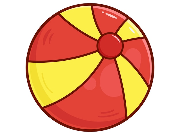 Summer Element Beach Ball Illustration