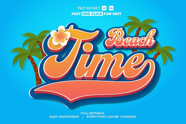 Summer Event Vector Text Effect Editable