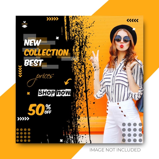 Summer fashion sale instagram post template