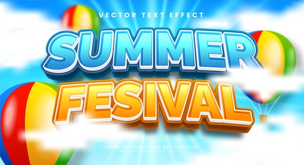 Summer festival editable text effect suitable to celebrate the summer event