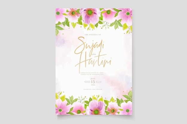 summer floral border and wreath background design