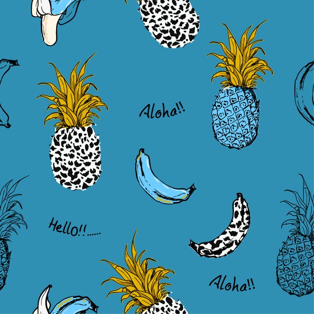 Vector summer fruits pattern 