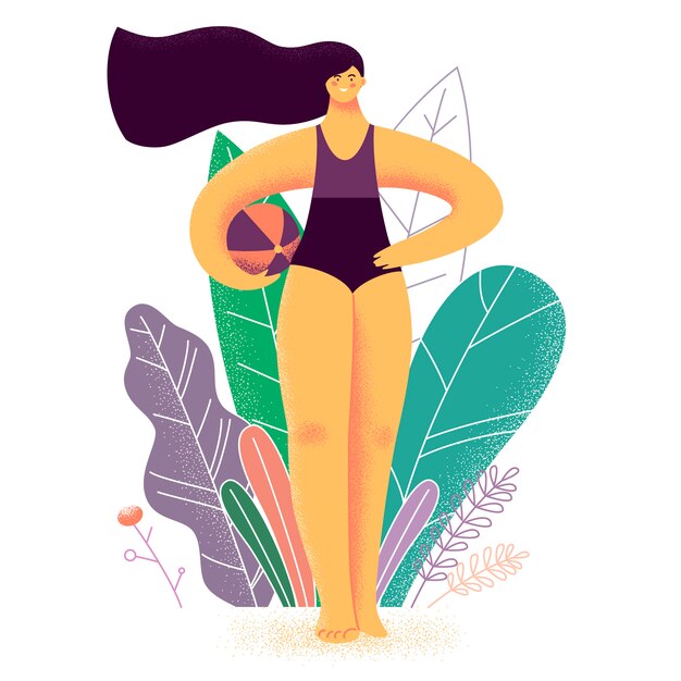 Vector summer girl