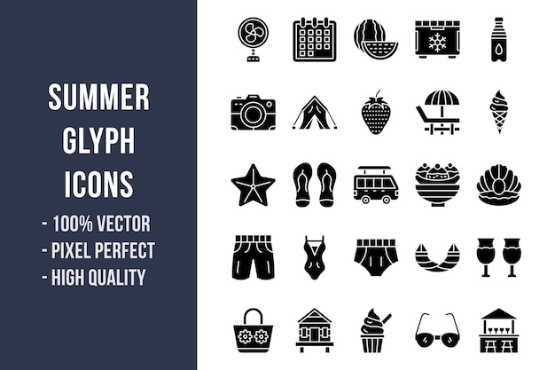 Summer Glyph Icons