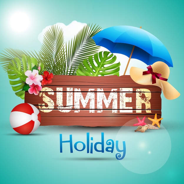 Summer holiday poster design