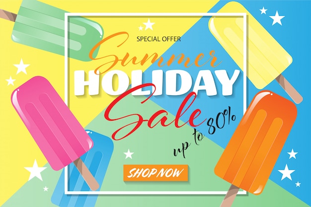 Summer holiday sale banner