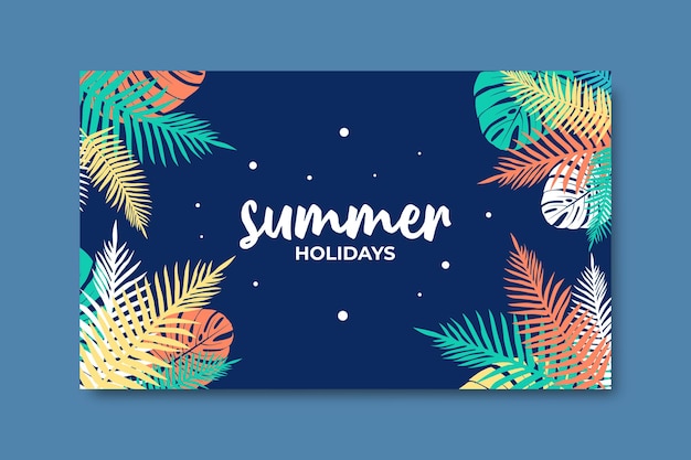 Summer holiday tropical design template background