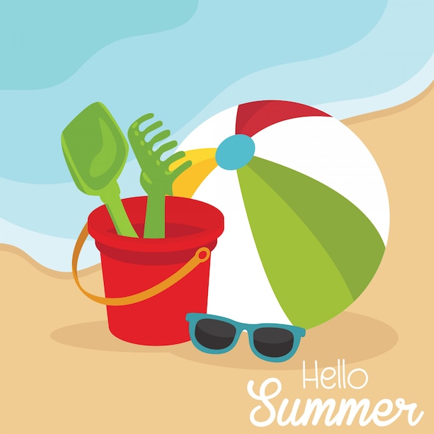 summer holiday vacations beach card 