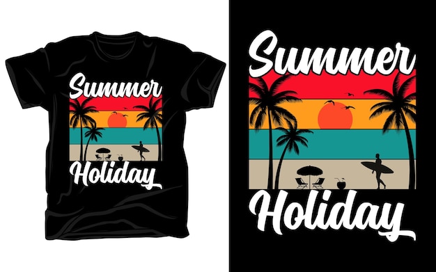 Vector summer holiday vector art illustration tshirt design