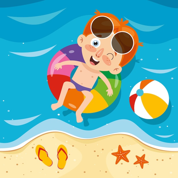 Summer Holiday With Cartoon Kids