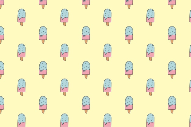 Summer Icon Pattern with Pastel Color