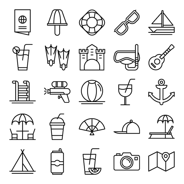 Summer icons pack