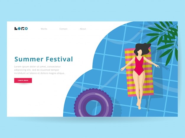 Summer Illustration for landing page