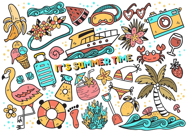 Summer illustration Vector for banner poster flyer