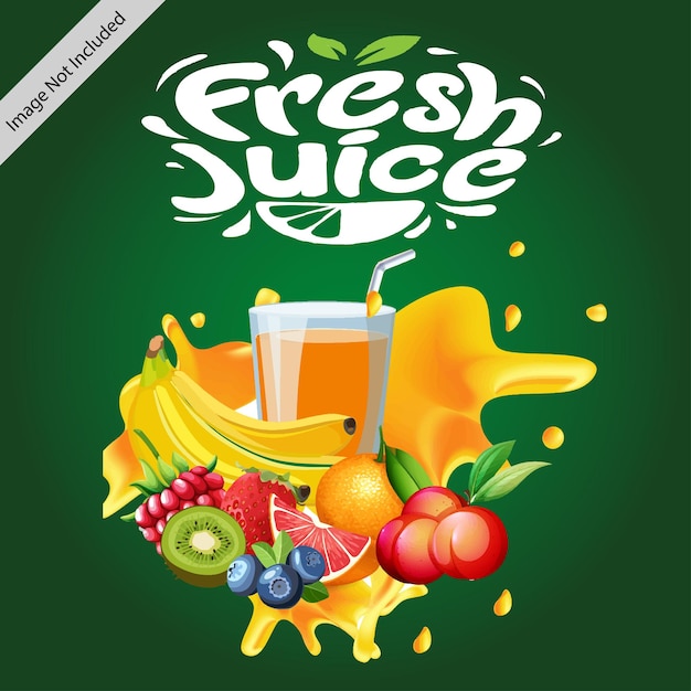 Vector summer juice drink shop banner design vector