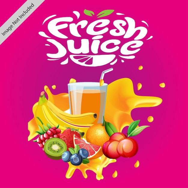 Vector summer juice drink shop megenda banner design vector