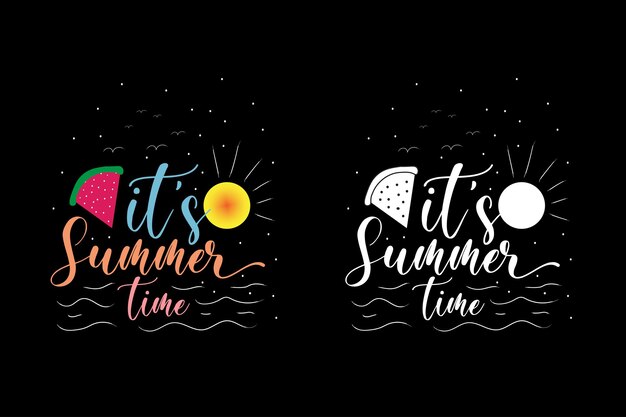 Summer Lettering tshirt designsummer typography tshirt design vintage summer quotes  tshirt