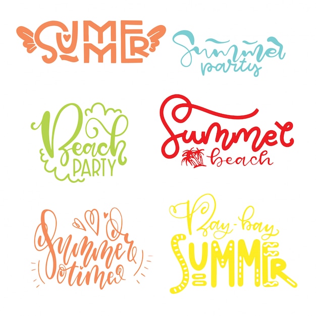 Summer lettering