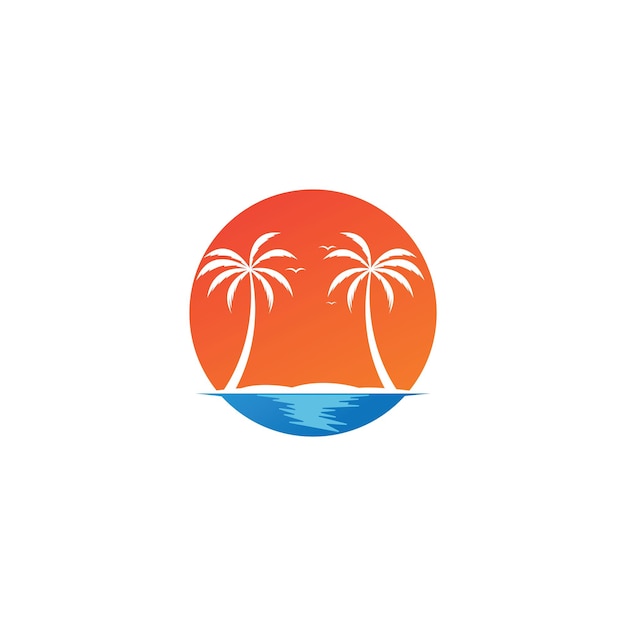 Summer logo vector icon template