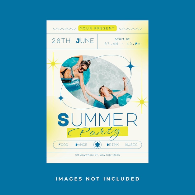 Summer Party Flyer Template Design