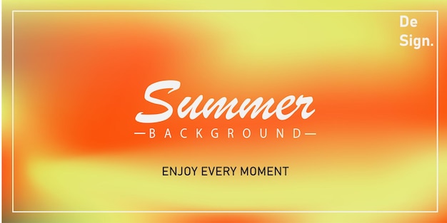 Vector summer party gradient background with typography for banner flyer social media