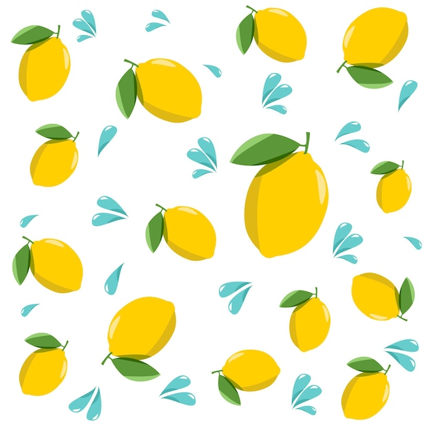 Summer pattern with lemons