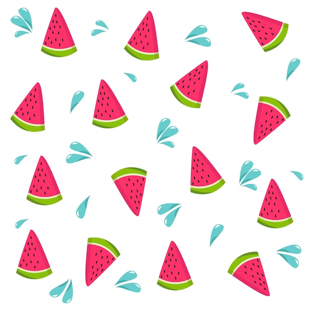 Summer pattern with watermelons