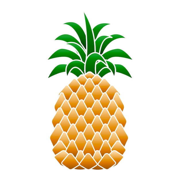 Summer pineapple icon Cartoon of summer pineapple vector icon for web design isolated on white background