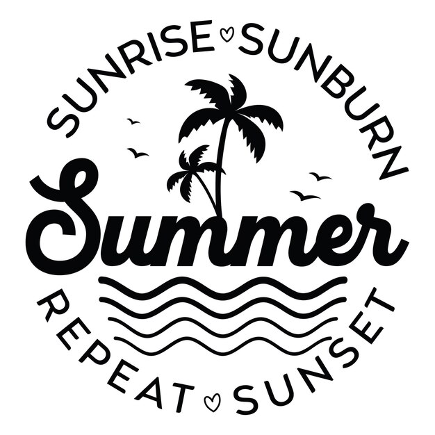 Vector summer quotes summer svg t shirt design