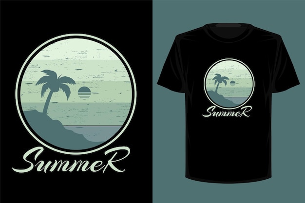 Summer retro vintage t shirt design