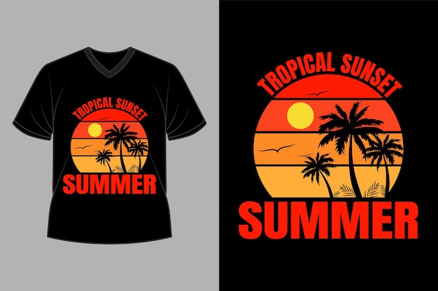 Summer Retro Vintage T Shirt Design