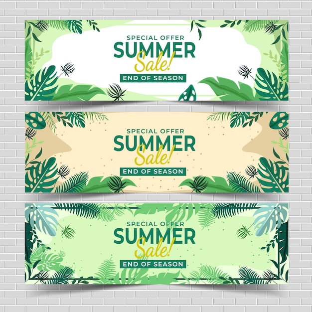 Summer Sale Banner Template Set