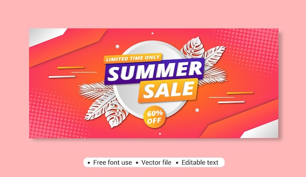 Summer sale banner template