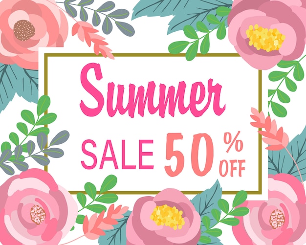 summer sale banner template