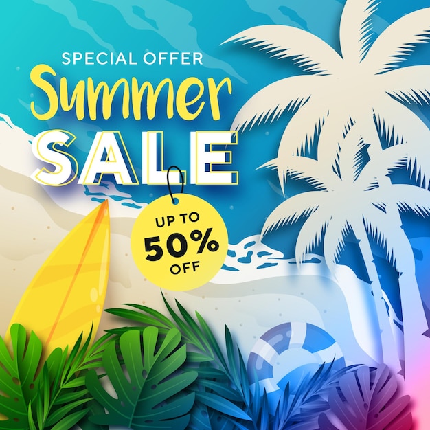  summer sale in colorful