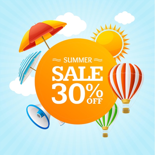 Summer Sale Concept Labels or Tags Vector