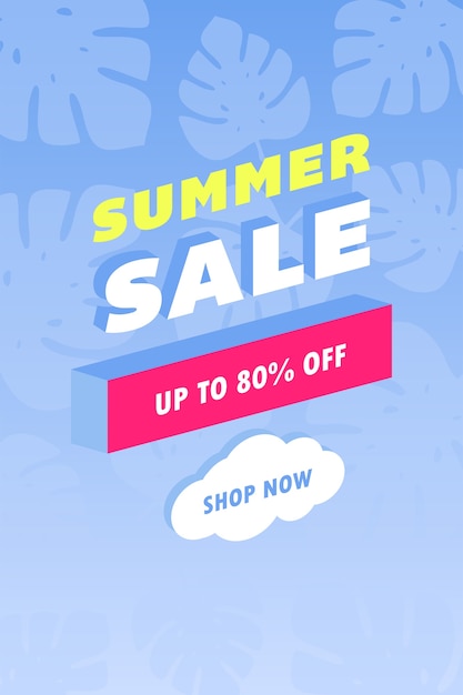 Summer sale design layout for banner, advertisement