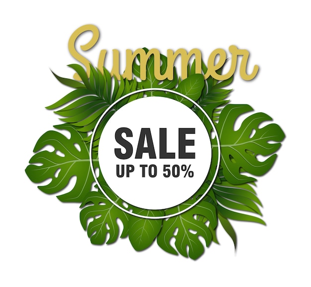 summer sale design template banner