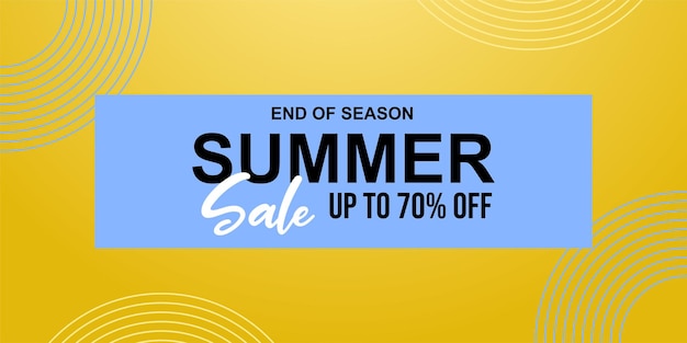 Summer sale design with gradient background