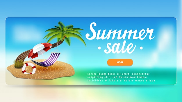 Summer sale discount banner